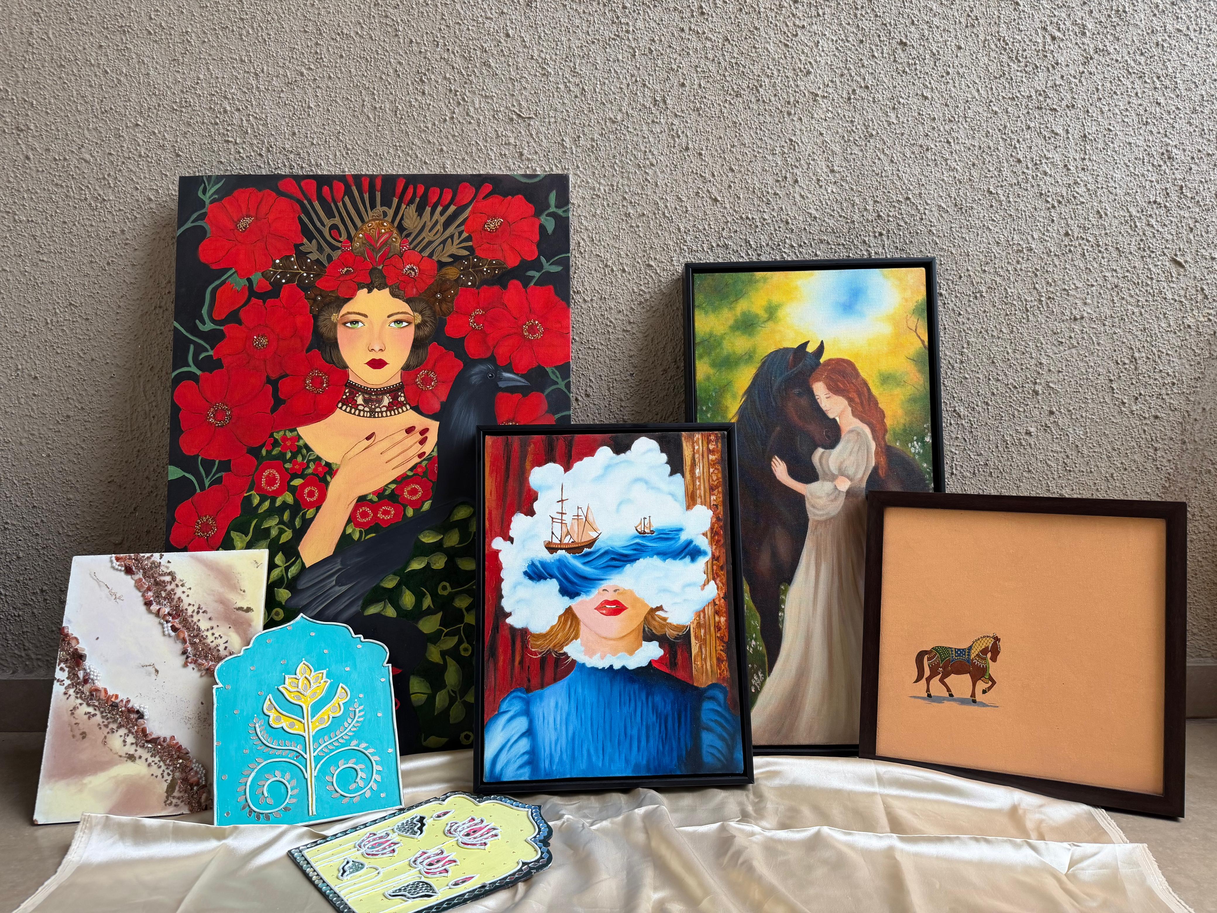 A selection of Ruchita's original paintings